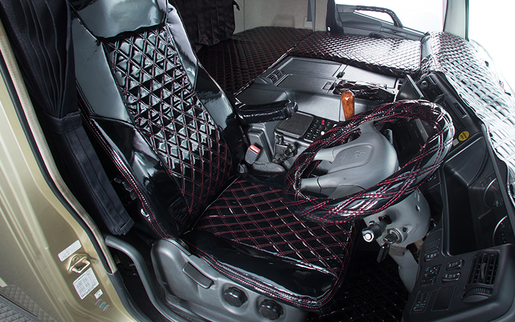 トラック ハンドルカバー 雅製 Miyabi 極太ハンドルカバー 黒 赤 月光zero ダブルステッチ 日野自動車 いすゞ自動車 三菱ふそう Ud トラック