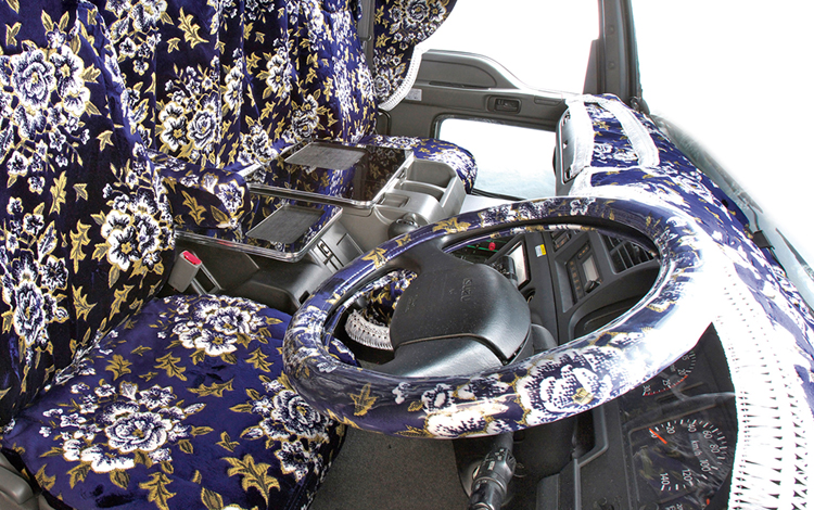 雅 Miyabi 極太トラックハンドルカバー 金華山ネイビーブルー マドンナ Madonna 日野自動車 いすゞ自動車 三菱ふそう Udトラック