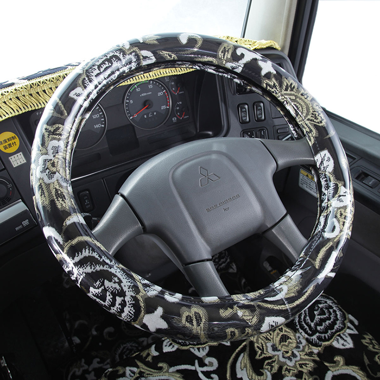 雅 Miyabi 極太トラックハンドルカバー 金華山シルバー モンブランローズ 日野自動車 いすゞ自動車 三菱ふそう Udトラック